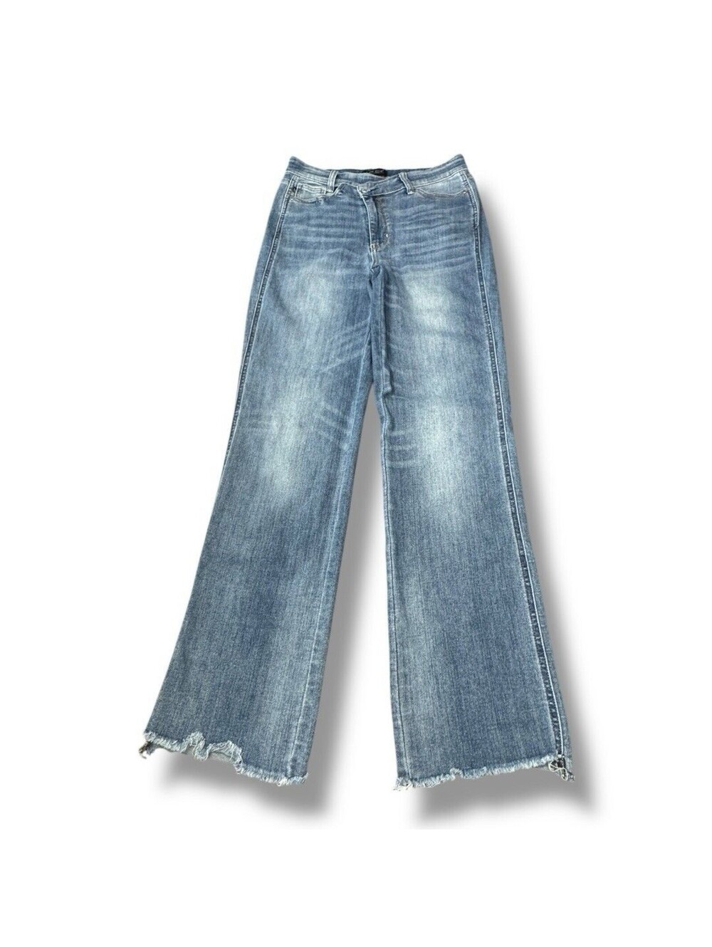 Judy Blue Something New Cross Over High Rise Dad Straight Jeans Women’s Size 28